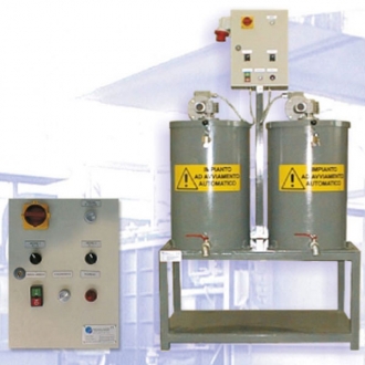 Coating mixer for two containers